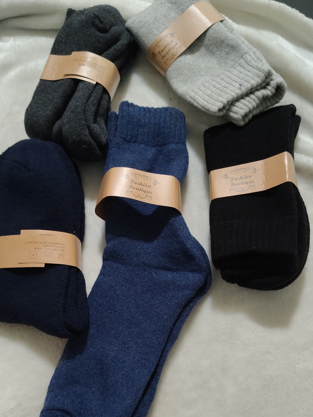 Men's Crew Socks - Navy, Black, Gray, Charcoal 5-9
